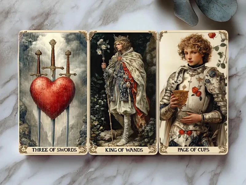 The Golden Age Tarot Deck – 78 Card Vintage Oil Painting Tarot Cards with Gold Foil Gilded Edges, Renaissance Fine Art Illustrations & Luxury Magnetic Keepsake Box for Tarot Reading, Divination & Collectors